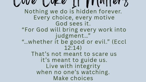 Live Like It Matters