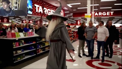 Gandalf The Wizard From Lord The Rings Series Is Dancing At A Target Store Fake Funny Parody Video