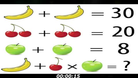 Fruits puzzle: Banana, cherry and green apple, simple question, tricky answer