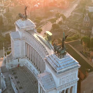 Magical sunrise in Rome.