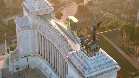 Magical sunrise in Rome.