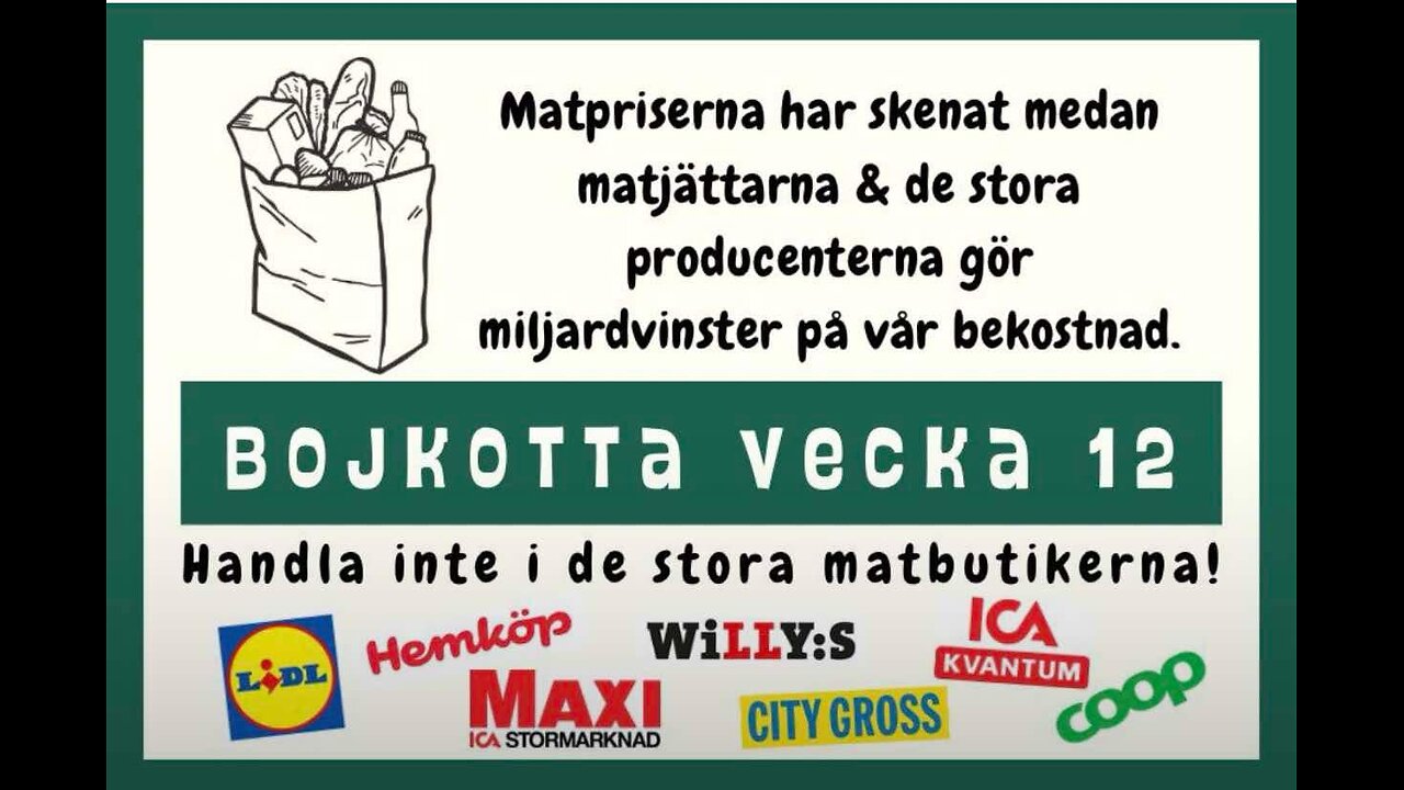BOJKOTTA MATBUTIKER V12 💪