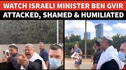 Israeli Jews Attack Settler Minister Ben Gvir; Coward, You Ran From Army | Big Fight On Cam