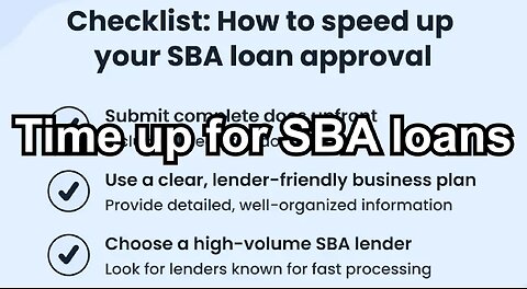 Time up for SBA loans