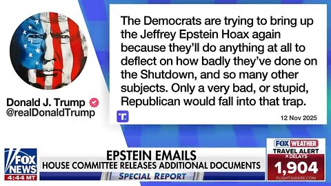 EPSTEIN BOMBSHELL: 'Suspicious timing' as thousands of Epstein documents are released 11.13.25