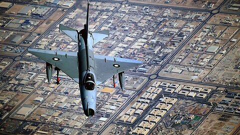 A Chengdu F-7 interceptor unleashes its air-to-ground rocket arsenal in a live-fire exercise.