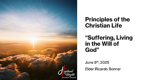The Book of 1 Peter 4:1-11 - "Suffering, Living In The Will Of God"