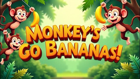 Monkeys Go Bananas! 🍌 Fun Jungle Song for Kids | Laugh, Swing & Sing Along!