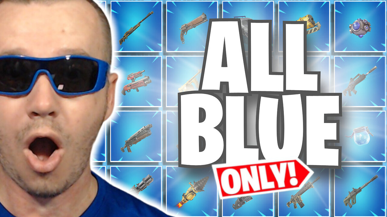 The ALL BLUE ONLY Fortnite Challenge