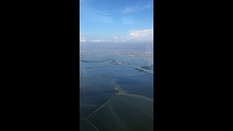 #philippines flooding after a typhoon .. everything underwater.. as seen from my #airplane #flood