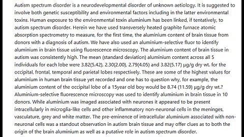 Aluminum in Vaccines, Vaccines in Food, and Aluminum Linked to Autism