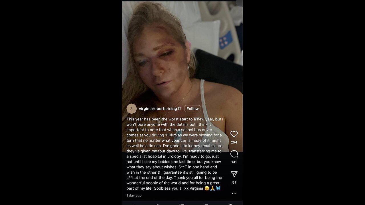 Virginia Giuffre Hit By A School Bus/Jeffrey Epstein