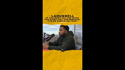 @larussell If you don’t do the work you don’t get the results, it’s as simple as that!