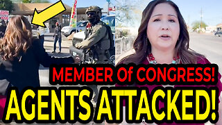 Member Of Congress Busted Joining An ICE Protest!