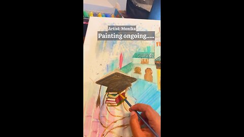 ⭕️My Painting in Progress: The Muslim Pioneer Fatima bint Muhammad al-Fihriya Project #artinprogress