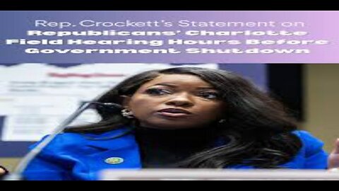 Rep. Crockett January Govt Shutdown Likely