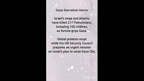 Gaza Starvation Horror