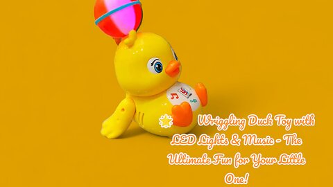 🌟 Wriggling Duck Toy with LED Lights & Music - The Ultimate Fun for Your Little One!