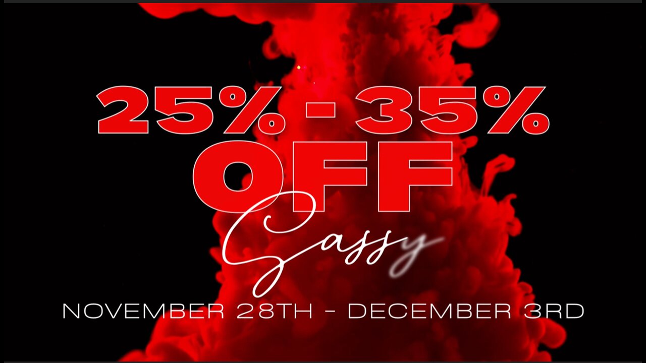 Black Friday/Cyber Monday 25% to 35% OFF