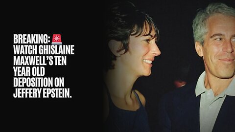 BREAKING: 🚨 Watch Ghislaine Maxwell’s ten year old Deposition on Jeffery Epstein.