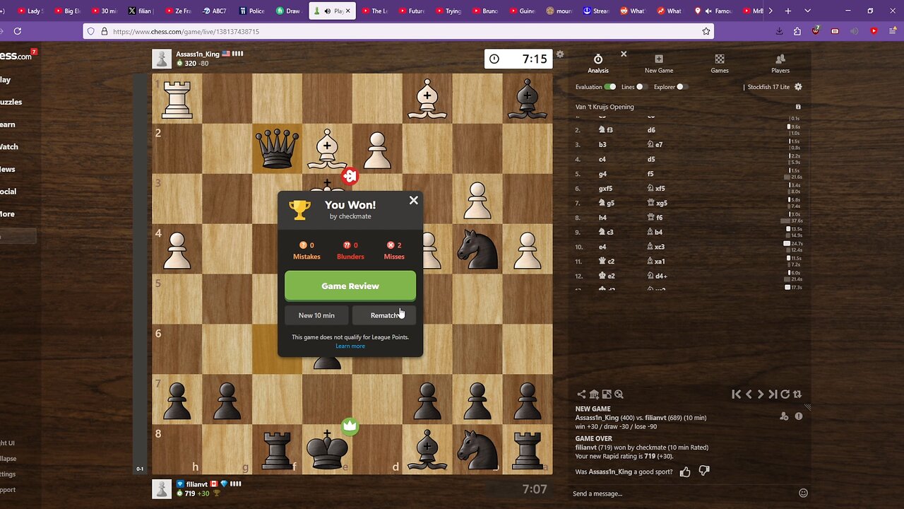 Filian [Alt Stream] Chess Training (4/4/2025)