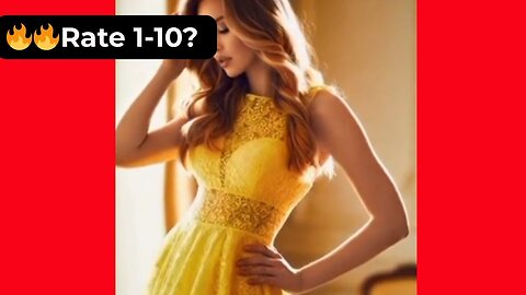 🔥 Rate Her Body in This Yellow Lace Dress 1-10? 😍 Supermodel 4K