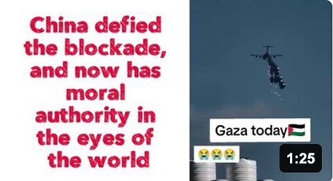 China defied the blockade, and now has moral authority in the eyes of the world