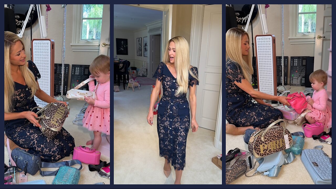 Paris Hilton & Daughter London Design CUTE Handbags!