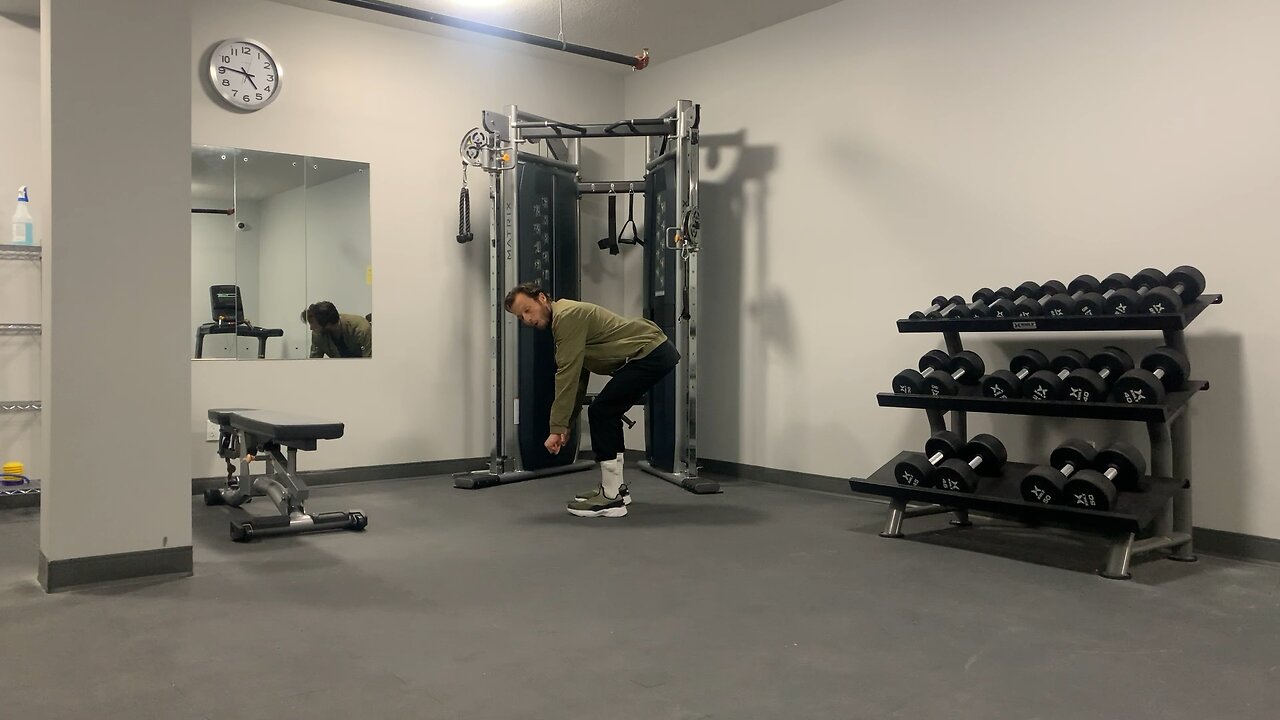 Workout Session targeting Legs, Biceps, Back and Shoulder Muscles