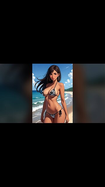 Waifu in Bikini: Stroll Along a Paradise Shore