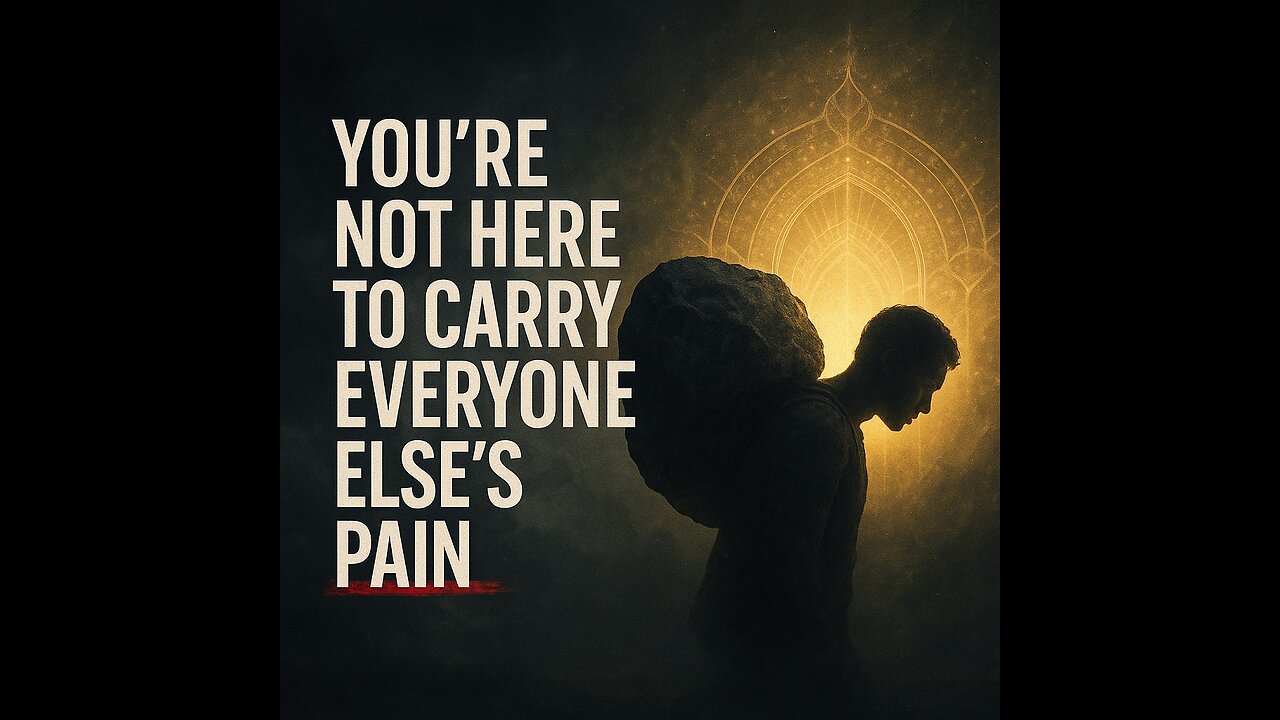 You’re not here to carry everyone else’s pain.