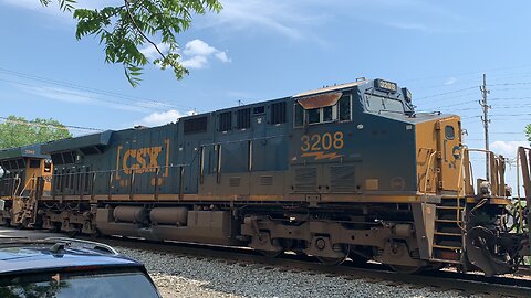 CSX Trains 3134, 3208 and 3362 blister the rails