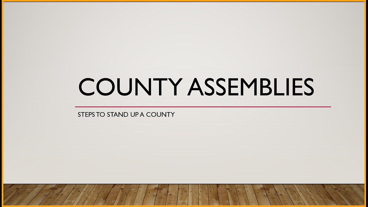 Steps To Stand Up A County .......