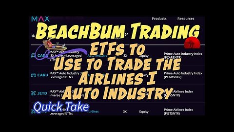 ETFs to Use to Trade the Airlines | Auto Industry | JETD | JETU | CARD | CARU | Quick Take