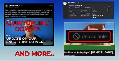 ROBLOX Quintuples Down, Dollhouse RP Banned, CEO Banned, and MORE