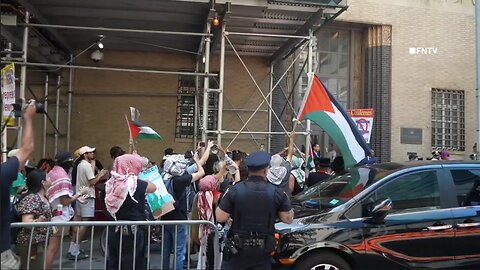 “Shame on You!” Protesters Confront Egyptian Officials Outside NYC Consulate Over Gaza