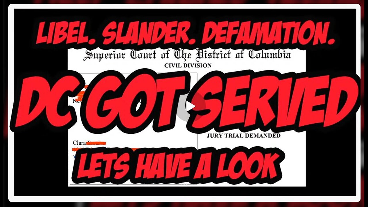 4-10-2024 Sam Tefler REWIND DC IS SERVED LIBEL SLANDER DEF - HEAR THE COMPLAINT HERE PART 1 of 2
