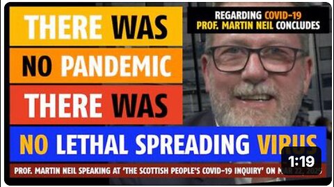 There was no pandemic, no lethal spreading virus, says Prof. Martin Neil (Mar 22, 2025)