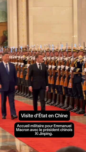 French President Macron's peculiar look as he and the Chinese