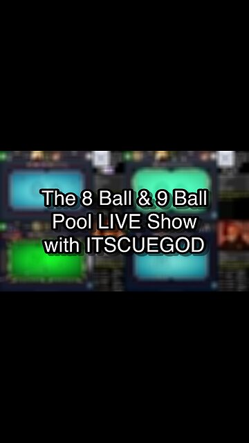 The 8 Ball & 9 Ball Pool LIVE Show with ITSCUEGOD