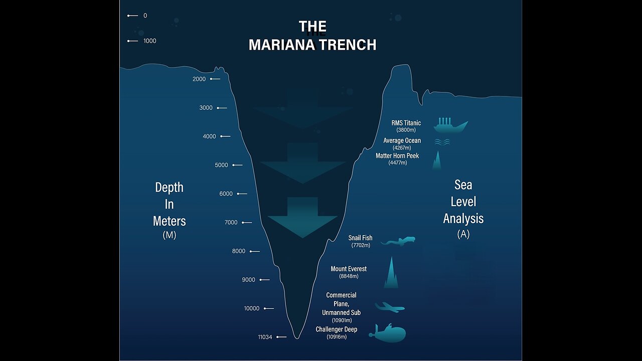What is at the bottom of the Mariana trench ?