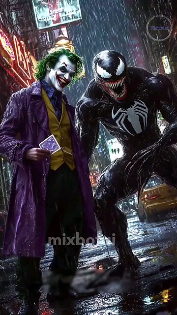 The Most Dangerous Villain Fusion: Joker x Venom! #shorts