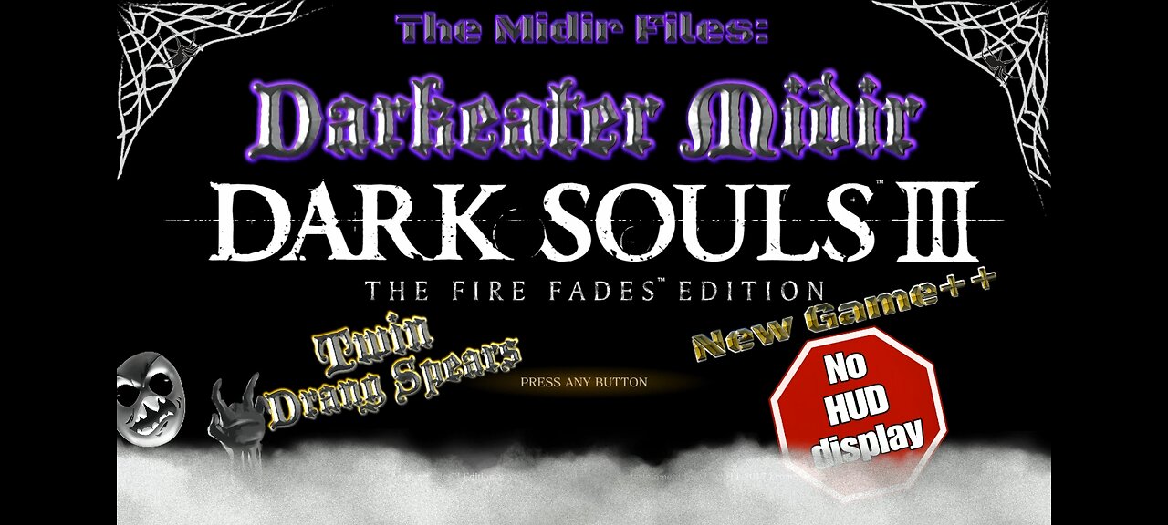 Dark Souls III: The Midir Files! Midir NG+2 vs The Twin Drang Spears.No hit, no HUD!