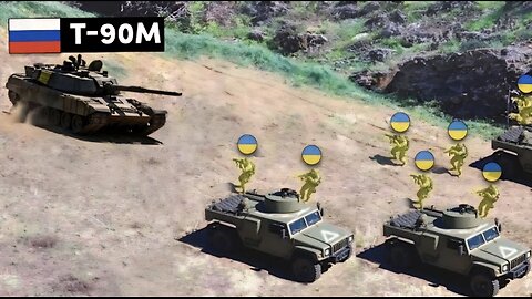 Ukrainian Humvee Troops Faces Off Against Russian T-90M Tank – Then This Happened