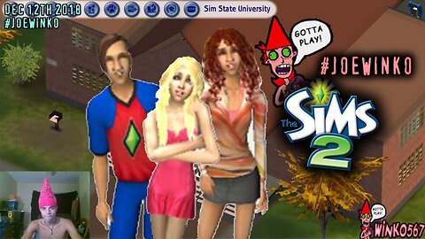 College with the Valentinos - Sims 2 Livestream (Dec 12th 2018) - Joe Winko
