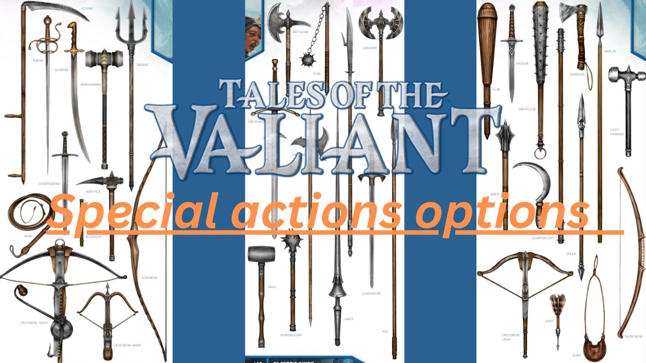 Tales of the Valiant Special action Options