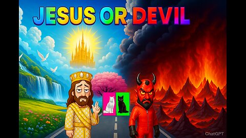 Help jesus to find right cat for little one✝️❤️ jesus or devil?