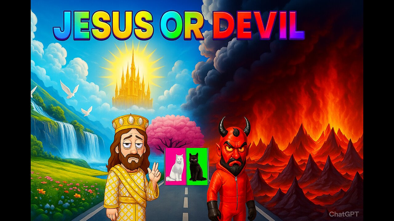 Help jesus to find right cat for little one✝️❤️ jesus or devil?
