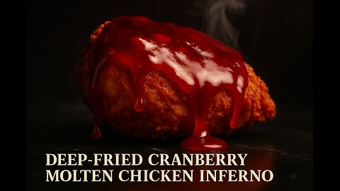 🔥 Deep-Fried Cranberry Molten Chicken Inferno | FlavorVille™ Viral Creation