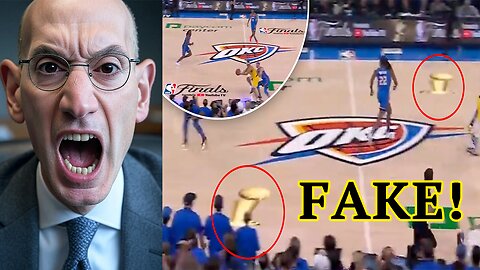 NBA gets DESTROYED for using FAKE DIGITAL Larry O'Brien floor decals in NBA Finals Game 2!